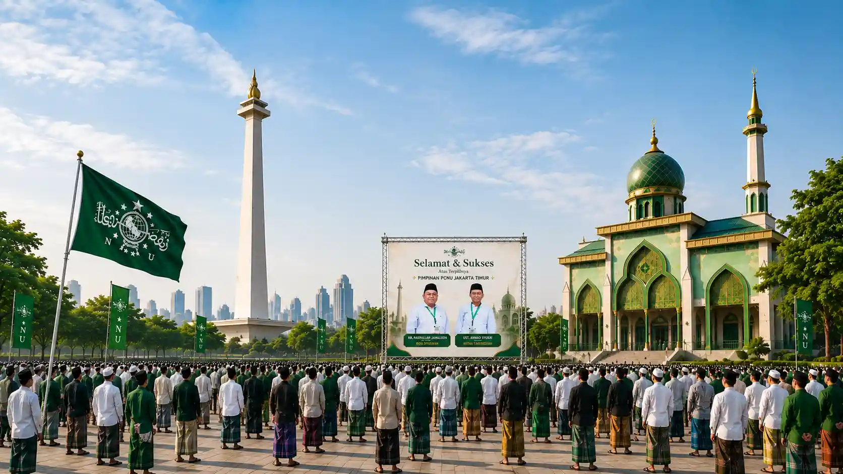 Kebersamaan pengurus dan warga PCNU Pengurus Cabang Kabupaten Lumajang